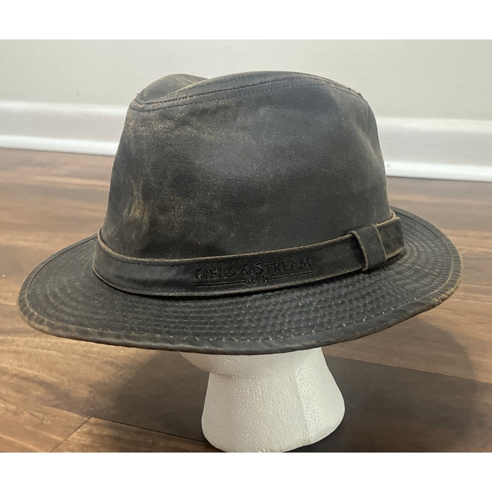 Vintage Field And Stream Leather Indiana Jones Hat OSFM Adult